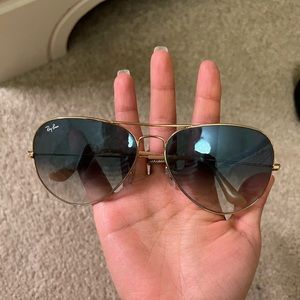 Ray-ban blue gold gradient aviator NWOT